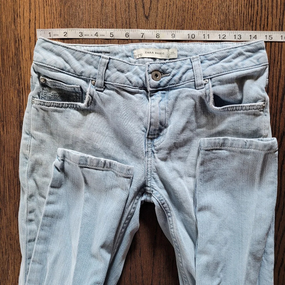 Zara Basic Skinny Leg Light Wash Jeans Size Women's 6 - Picture 6 of 12